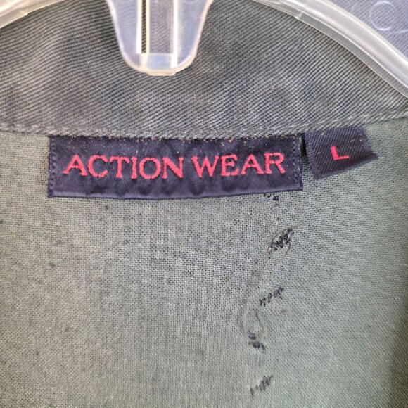 Embroidered Ivy Boho Jacket Large 90s TENCEL Olive Green USA Deadstock - Picture 6 of 10